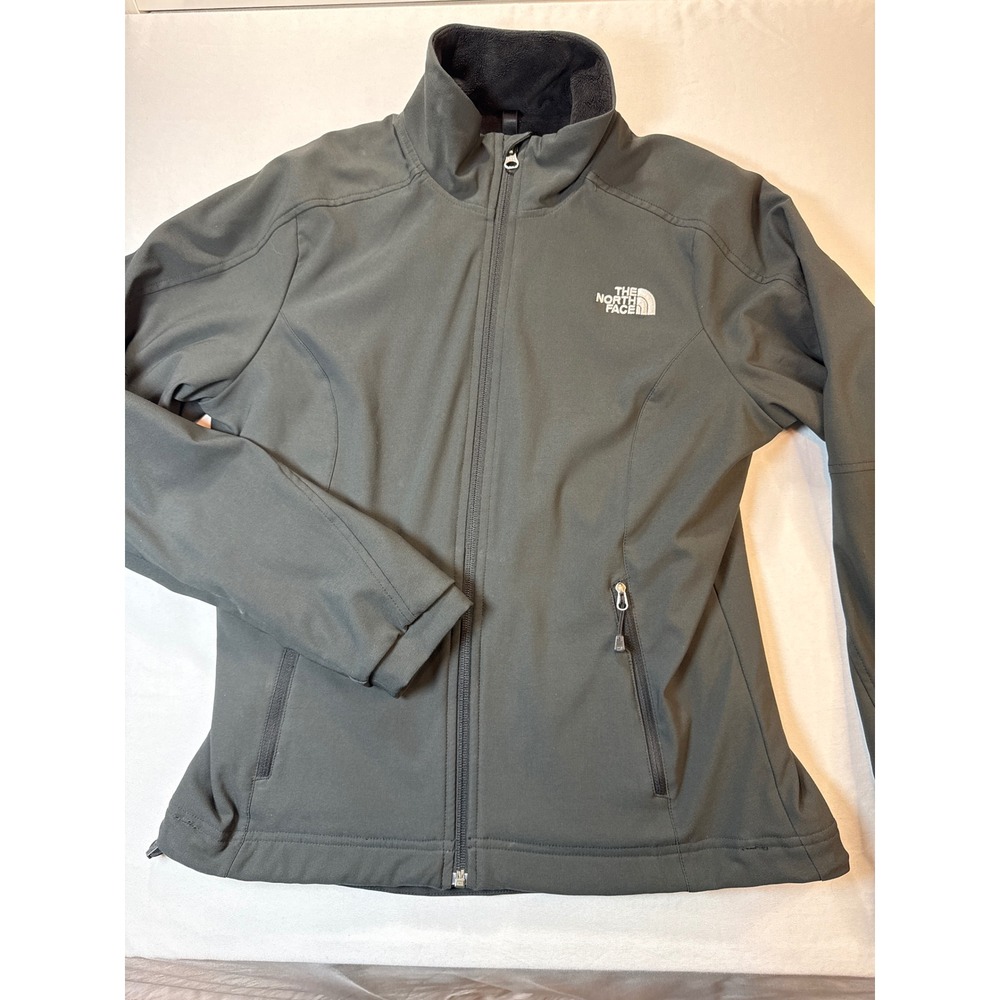 The North Face Apex Bionic Softshell Jacket Gray Fleece Lined Womens Medium